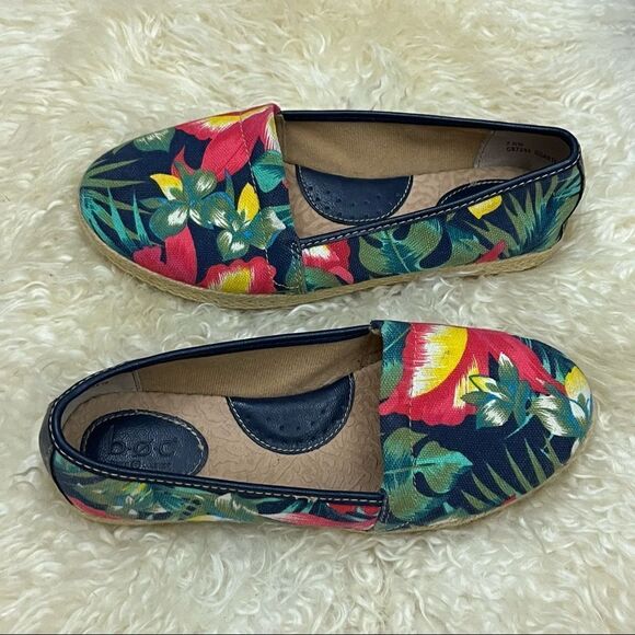 B.o.c Tropical Floral Espadrille Flat Canvas Loafer 7.5 - Picture 2 of 6
